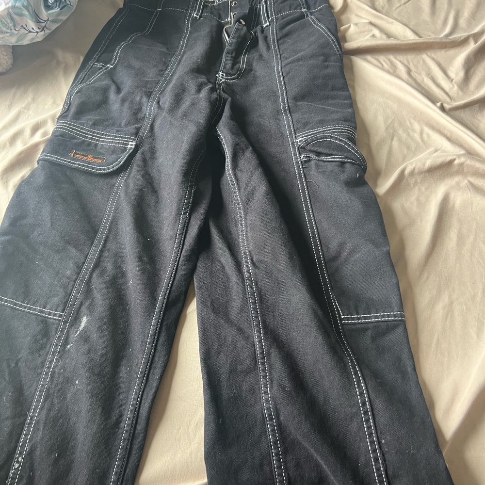 Urban Outfitters Black Cargo Pants with Rugged Design